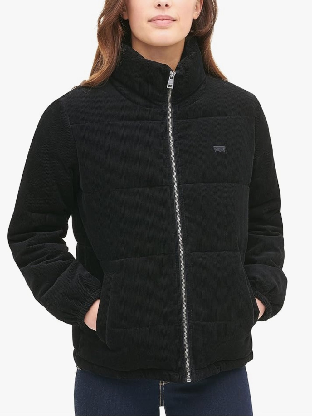 Levi's Women's Zoe Corduroy Puffer Jacket - Black